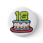 18 Year Old Birthday Cake buttons