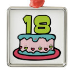 18 Year Old Birthday Cake Ornament