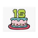 18 Year Old Birthday Cake postcards