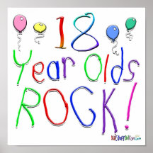 18 Year Olds Rock ! Poster