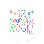18 Year Olds Rock! Sticker