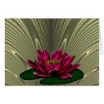18K Golden with Deep Red Water Lily