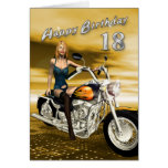 18th Birthday card with a motorbike