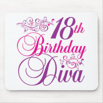 18th Birthday Diva Mouse Mat