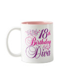 18th Birthday Diva Coffee Mugs