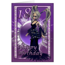 18th Birthday Gothic Doll, Happy Birthday 18 Cards