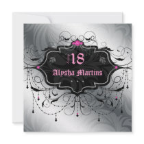 18th Birthday Party Jewel Chandelier Frame Silver