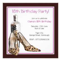 18th Birthday Party Shoes Invitation
