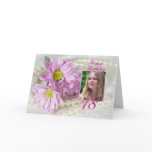 18th birthday photo card with daisies