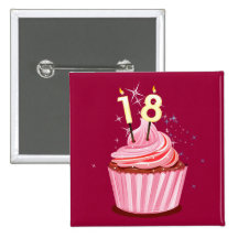 18th Birthday - Pink Cupcake