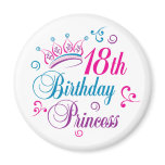 18th Birthday Princess magnets