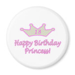 18th Birthday Princess Fridge Magnet