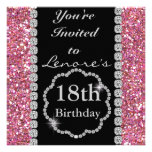 18th BLING Birthday Party Invitation