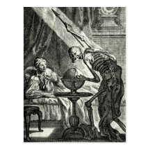 18th C. Grim Reaper Visit Postcards