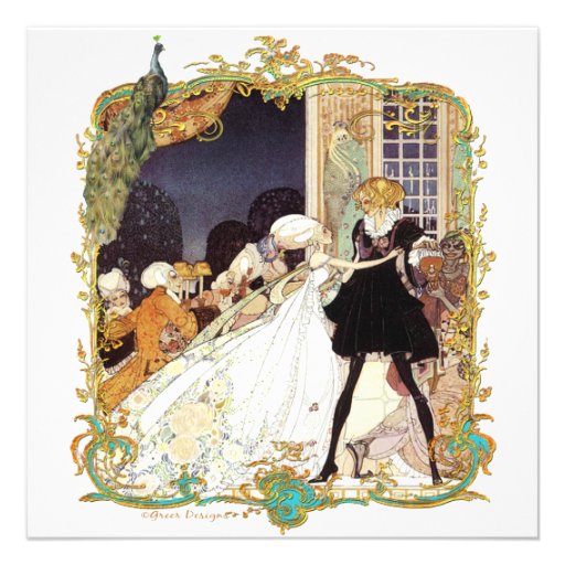 18th Century Storybook Ball & Peacock Invitations