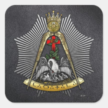 18th Degree: Knight of the Rose Croix Square Stickers