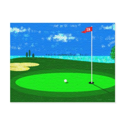 18th Hole Post Card by azac69