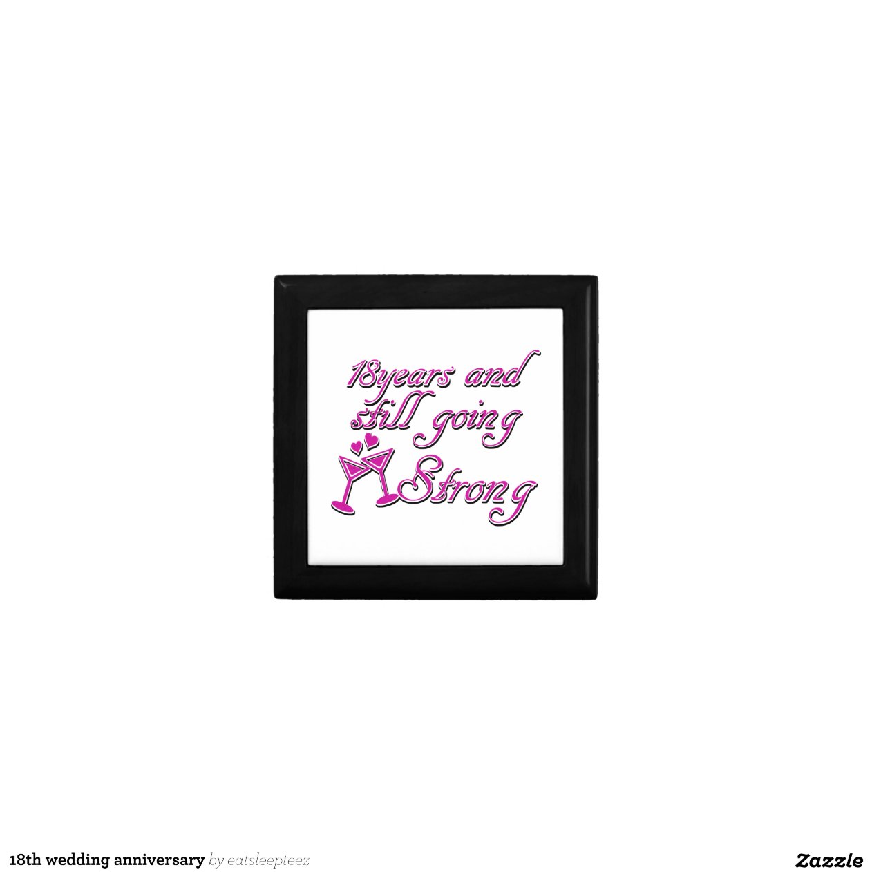 18th wedding anniversary gift box Zazzle