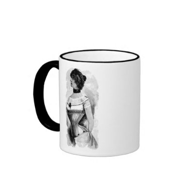 1900 Corset Ad Coffee Mugs by opheliasart