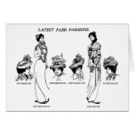 1900 Hat Fashions Newspaper Illustration cards