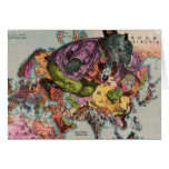 1900 World View Map Greeting Card