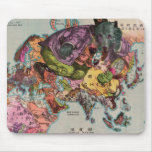 1900 World View Map Mouse Pads