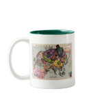 1900 World View Map Coffee Mug