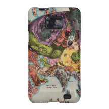 1900 World View Map Samsung Galaxy S2 Cover