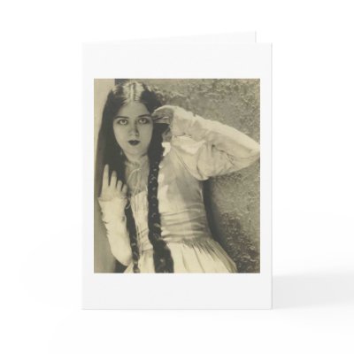 1900's actress on a greeting card by amazingvintage