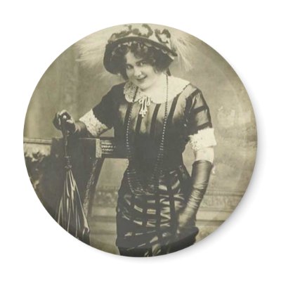 1900's fancy woman magnet by amazingvintage