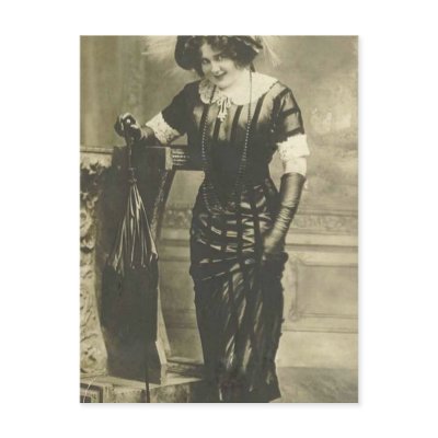 1900's fancy woman post card by amazingvintage