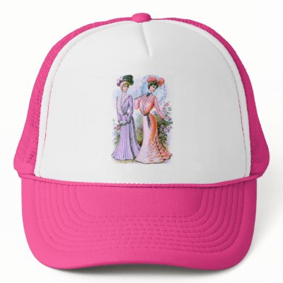 1900s Fashion Dresses Trucker Hats by beverlytazangel