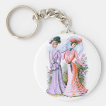 1900s Fashion Dresses Keychains