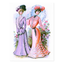 1900s Fashion Dresses Post Card