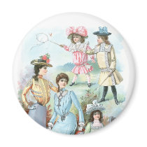 1900s Fashion Hats Fridge Magnets
