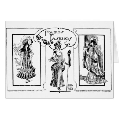1901 Paris Fashions Card by Jakestuff