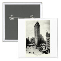 1903 Flatiron District, New York City Pinback Buttons