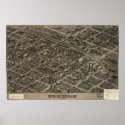 1904 Birmingham, AL Panoramic Map Birds Eye View Poster