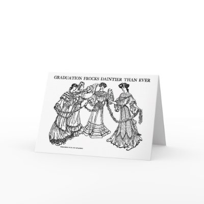 1904 Vintage Graduation Dresses Fashion Art Card by Jakestuff
