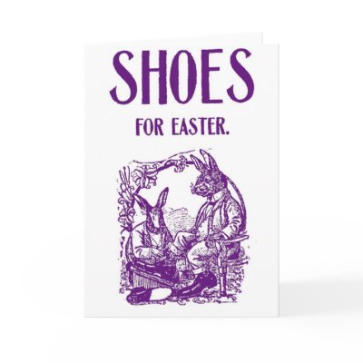 1905 Easter Bunny Shoe Advertisement Greeting Cards by Jakestuff