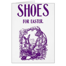 1905 Easter Bunny Shoe Advertisement Greeting Cards