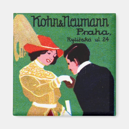 1905 Prague Fashion Poster Fridge Magnets