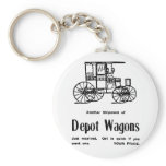 1906 Depot Horse Buggy Ad Keychain