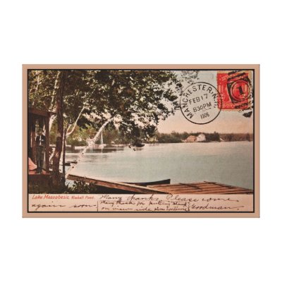 1906 Lake Massabesic, Kimball Point Gallery Wrap Canvas by aapshop