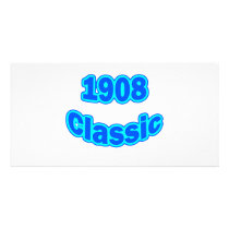 1908 Classic Blue Custom Photo Card