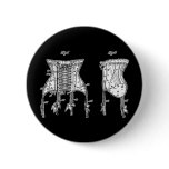 1908 Corset Illustration Pinback Buttons