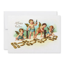 1908 New Years Luck Custom Invitations