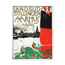 1909 Aarhus Denmark Exposition Poster Post Cards