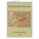 1909 Adirondacks Map from Baedeker's Travel Guide Cards