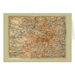 1909 Adirondacks Map from Baedeker's Travel Guide